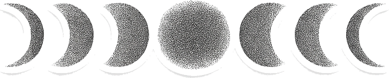 Adesivo per muro fasi lunari astratte nere - TenStickers