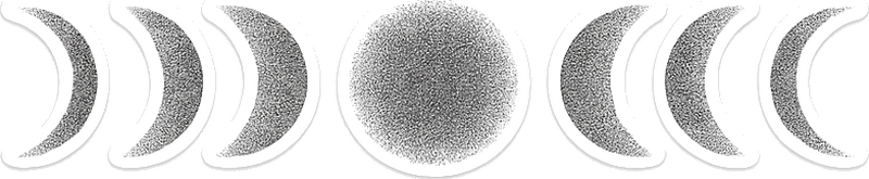 Adesivo per muro fasi lunari astratte bianche - TenStickers