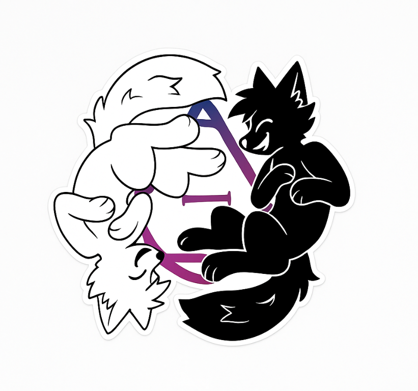 Yin yang therian sudet seinätarra - Tenstickers