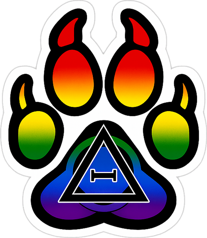 Sateenkaariylpeys therian tassu eläinseinäkoriste - Tenstickers