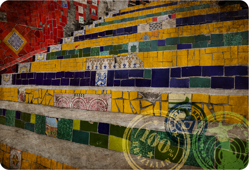 Escadaria Selarón adesivo para pc - TenStickers