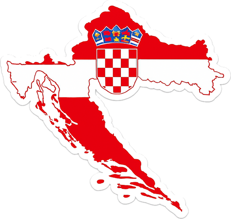 Naljepnice životinje hrvatska karta - TenStickers