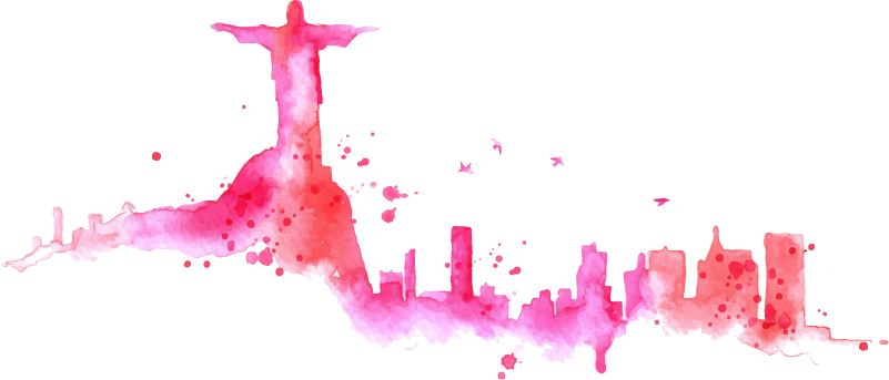 Vinil com silhuetas Rio de Janeiro skyline - TenStickers