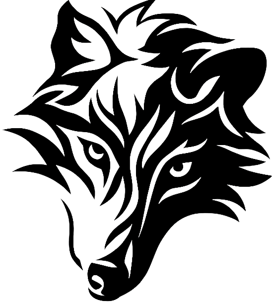 Naljepnice životinje s cool dizajnom vuka - TenStickers