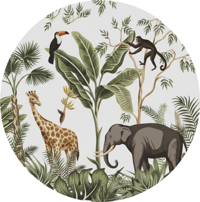 Safari wall circle wall sticker - TenStickers