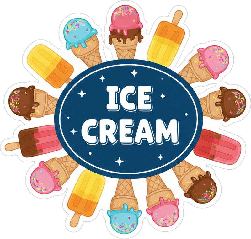 Autoaufkleber logo eiscreme - TenStickers