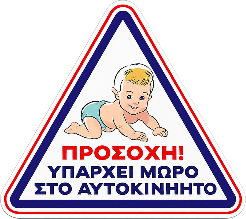 Αυτοκόλλητα τοίχου ζώα της ζούγκλας Μωρό στο αυτοκίνητο - TenStickers