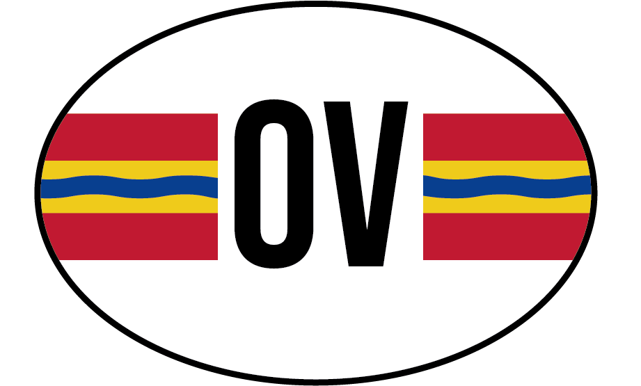 Auto stickers vlag Overrijsel - TenStickers