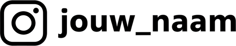 Sticker set mit individuellem instagram-namen - TenStickers