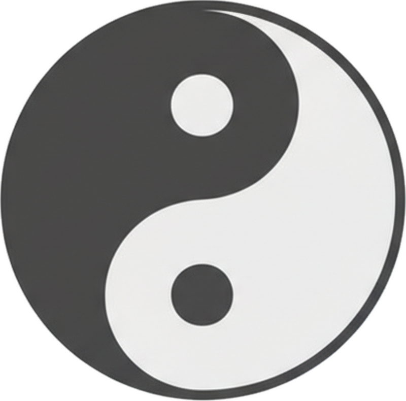 淋浴贴纸简约阴阳设计 - TenStickers