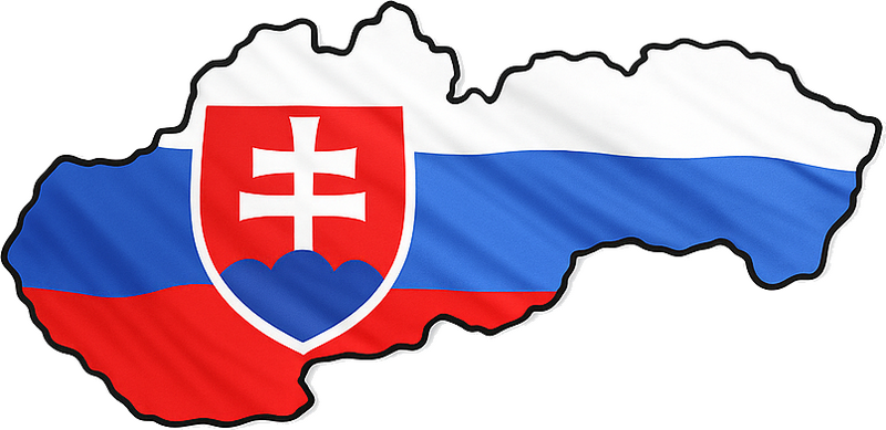 Nálepka na auto slovenská mapa - Tenstickers