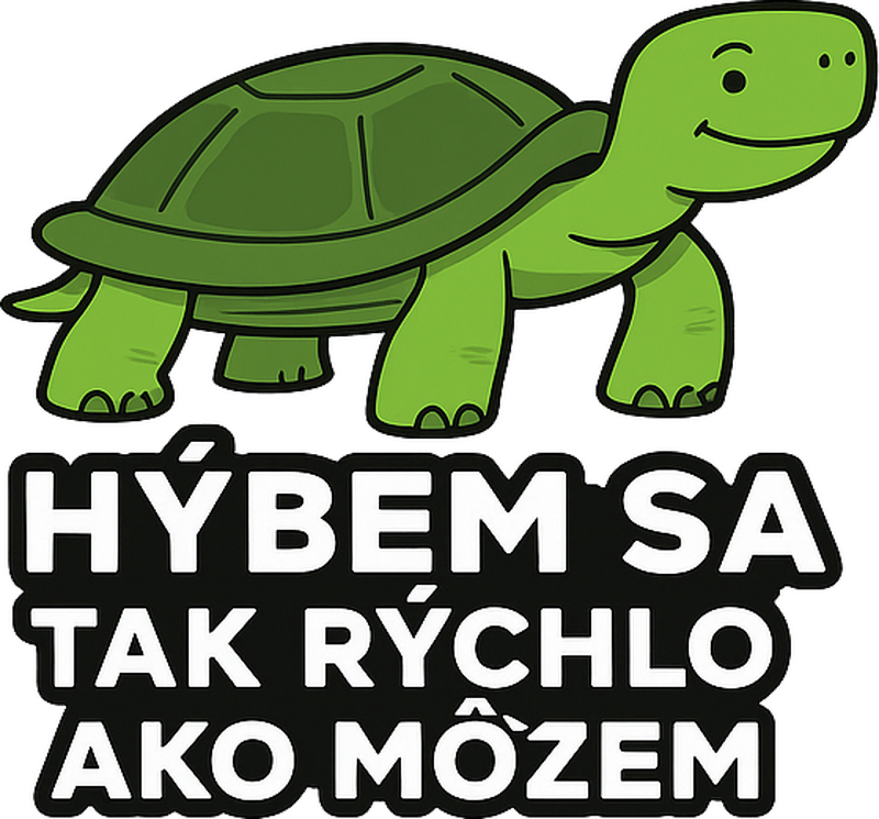 Nálepka na auto vtipná korytnačka - Tenstickers