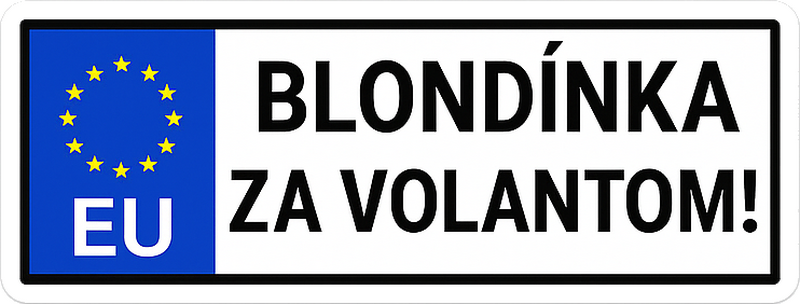 Nálepka na auto blondínka za volantom - Tenstickers
