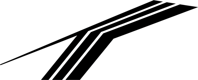 Sticker voiture bande de vitesse monocolore féroce - TenStickers