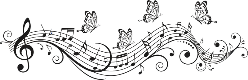 Adesivo per auto melodie di belle farfalle - TenStickers