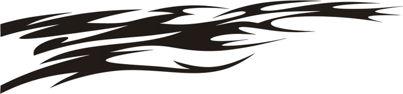 Autoaufkleber einfarbiger flammen-rennstreifen - TenStickers