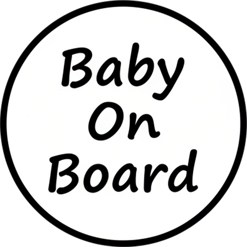 Car sticker simplistic "baby on board" - TenStickers