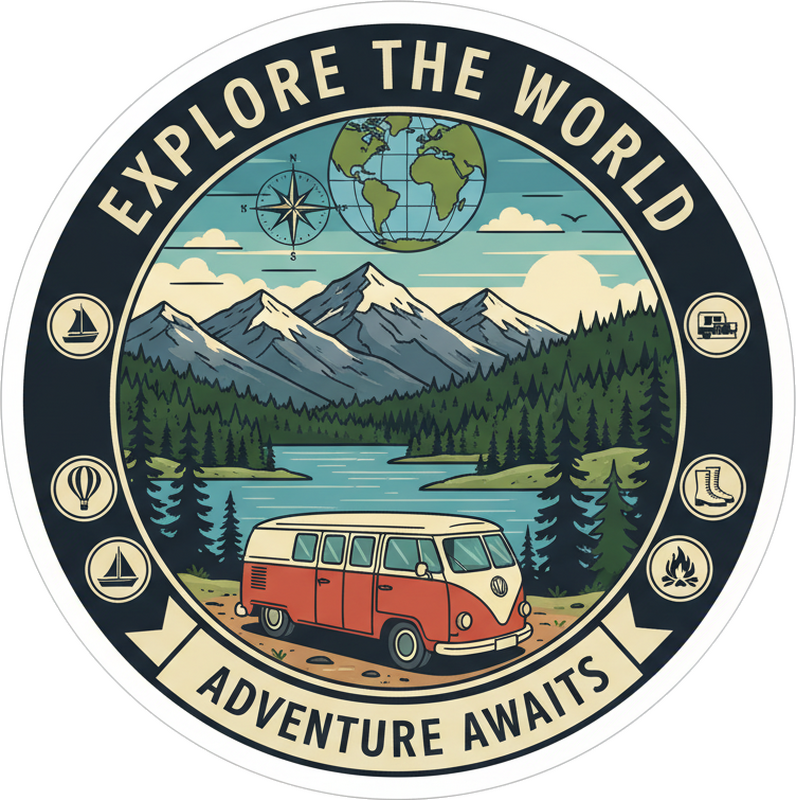 Car sticker travel themed window designs - TenStickers