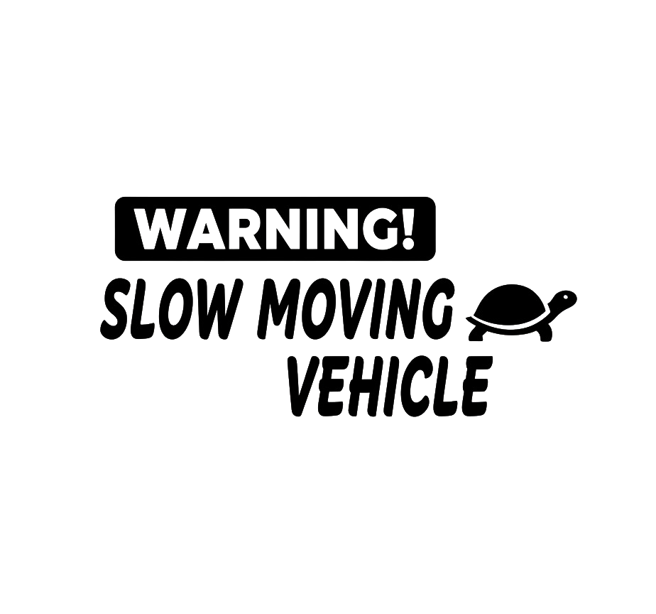Autocollant voiture avertir véhicule lent - TenStickers