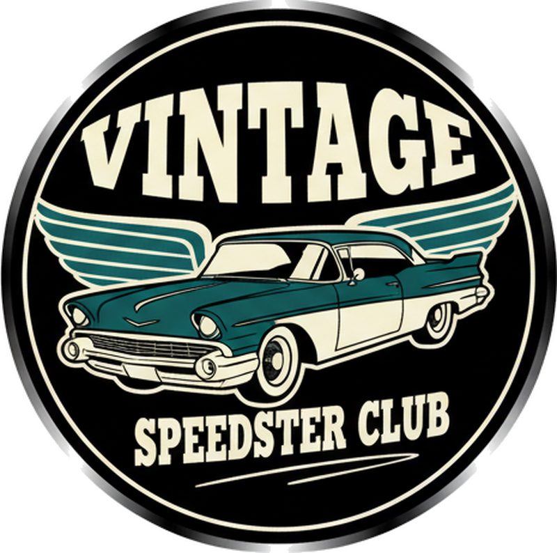 Car sticker retro style branded advertisement - TenStickers