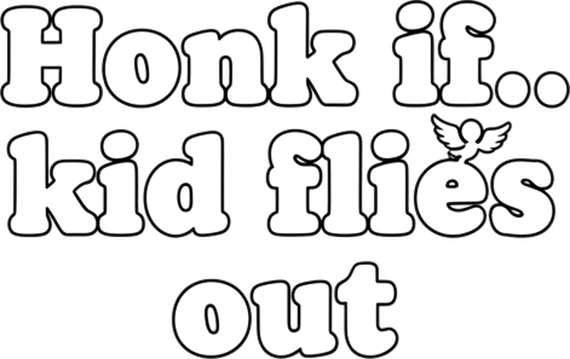 Bildekaler horn om...barn flyger - Tenstickers