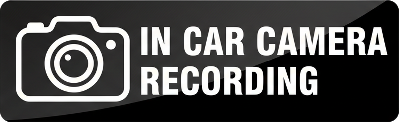 Car sticker for in-car camera recording - TenStickers