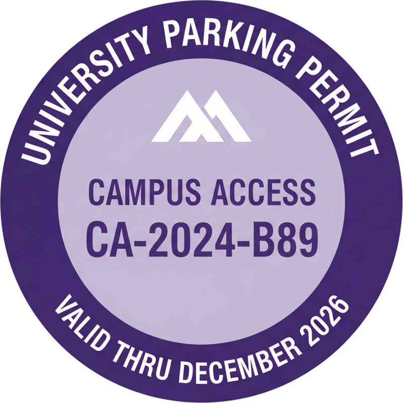 Autoaufkleber lila parkausweis - TenStickers