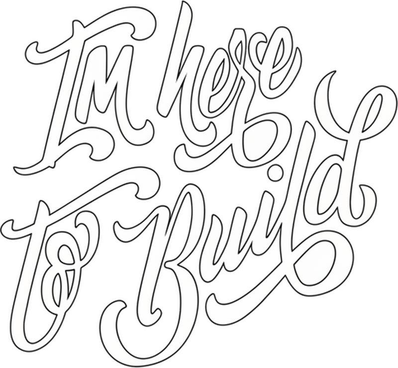 Adesivo per auto sono qui per costruire - TenStickers