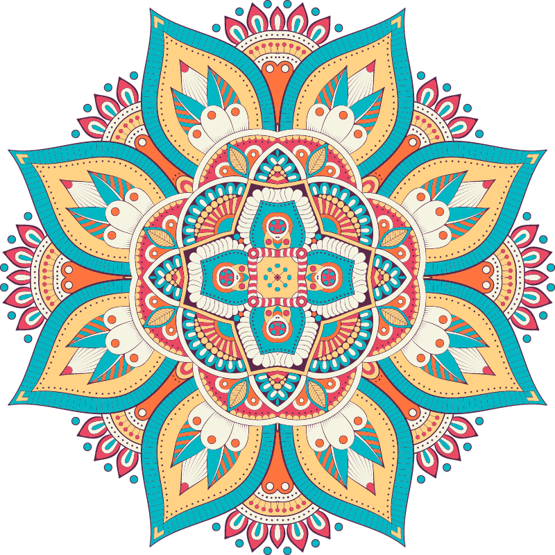 Vinilo pared Mandala Huichol - TenVinilo