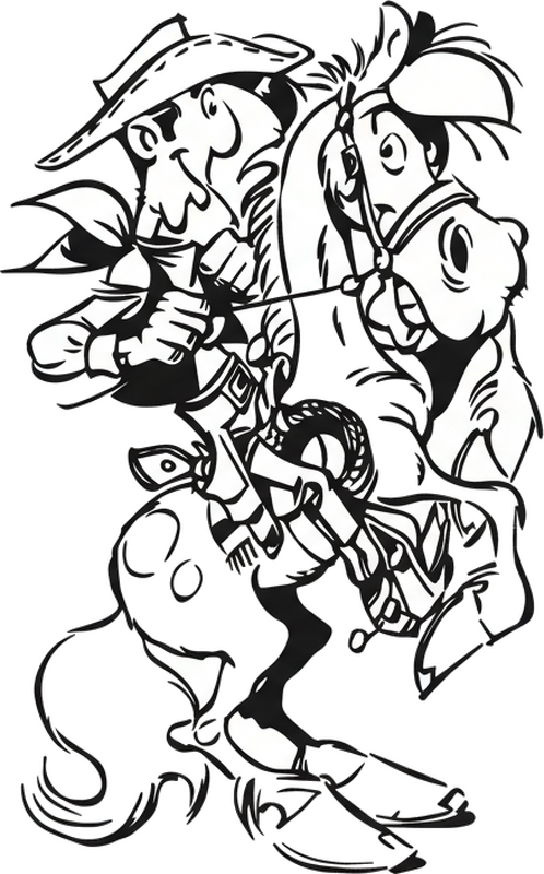 动物贴画：野马与牛仔 - TenStickers