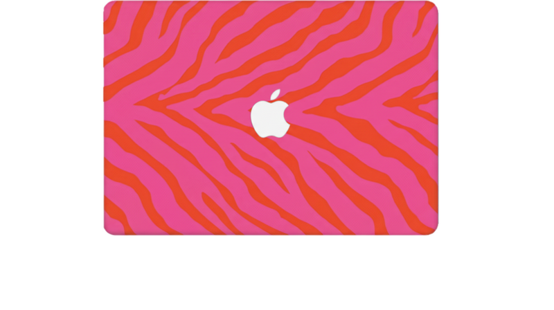 Laptop sticker vibrant zebra print - TenStickers