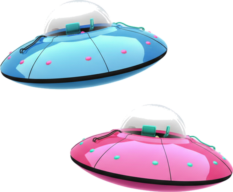 Laptop sticker galactic spaceship duo - TenStickers