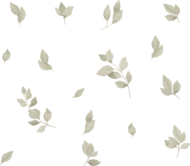 Soft earthy leafs wall decal - TenStickers