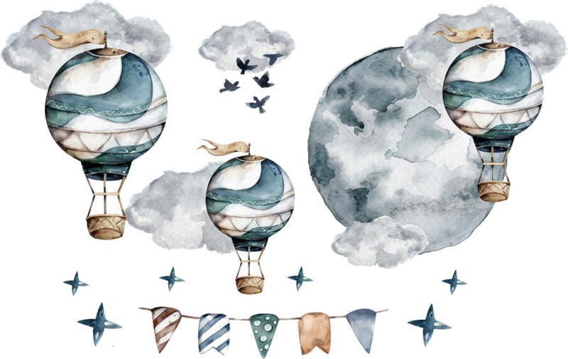 Wandtattoo heißluftballons - TenStickers