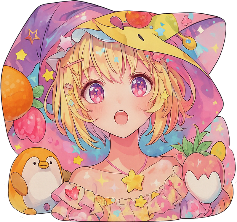 Laptop sticker leuchtend pinke anime augen - TenStickers