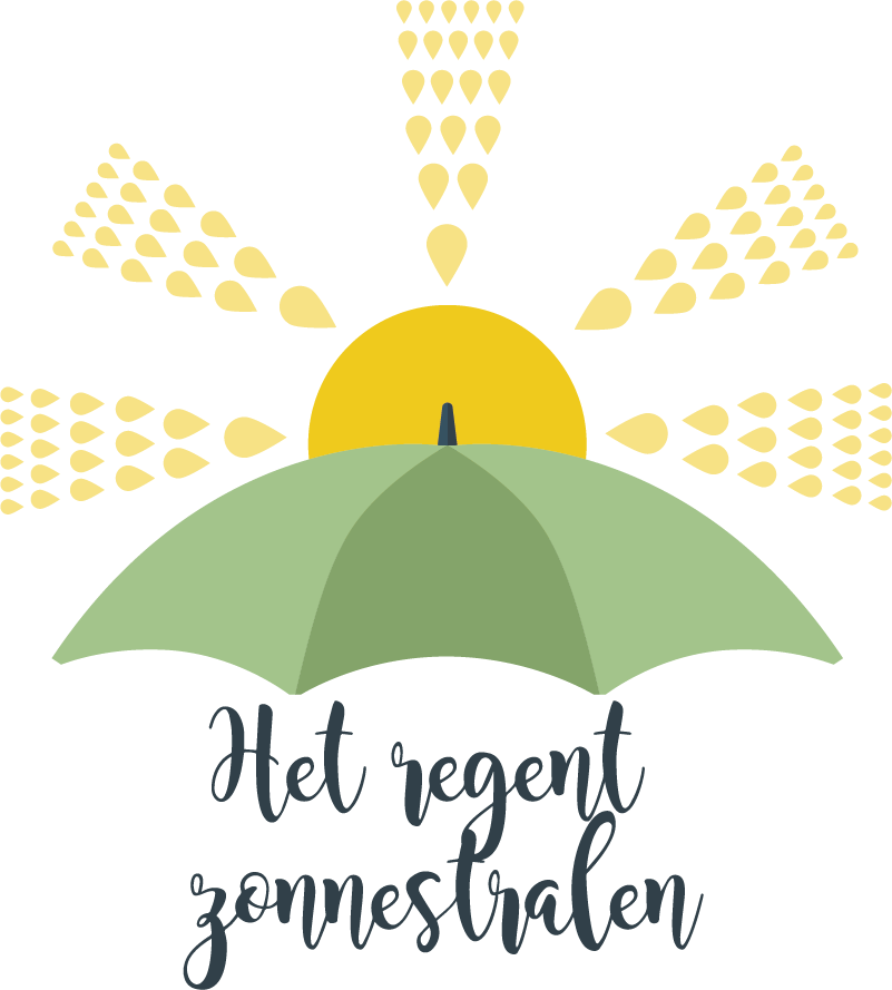 Muurstickers tekst het regent zonnestralen - TenStickers
