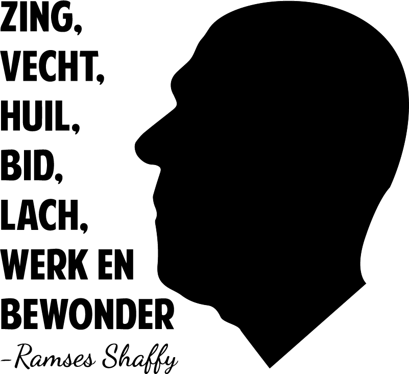 Tenstickers Muurstickers Tekst Ramses Shaffy tenstickers kopen in de aanbieding