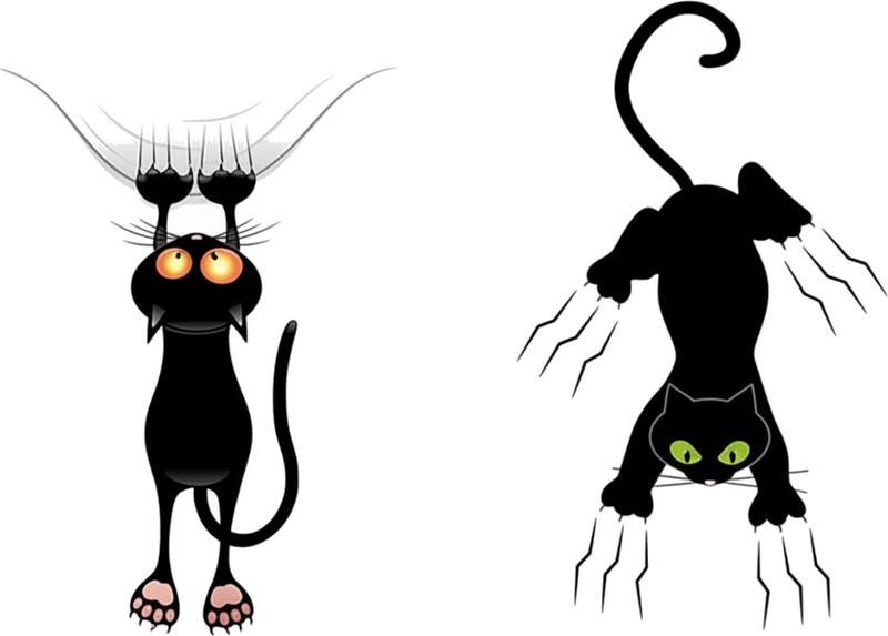 Autoaufkleber kratzende schwarze katzen - TenStickers