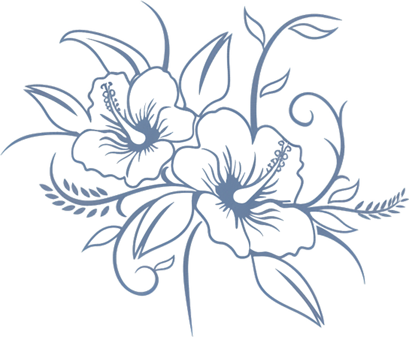 Naljepnica za auto cvjetajuća hibiskusova cvijet - TenStickers