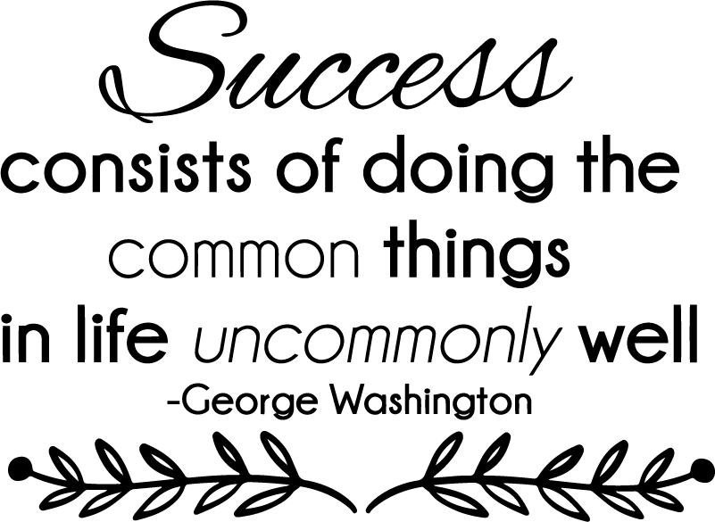 George Washington Success Quote Sticker - TenStickers