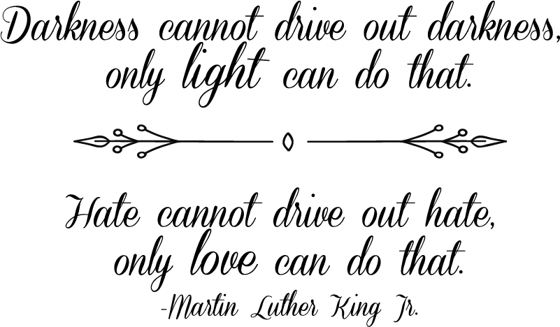 Martin Luther King Hate Quote Sticker - TenStickers