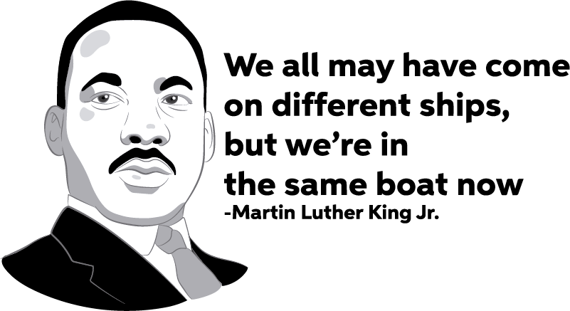 Martin Luther King Ships Wall Quote Sticker - TenStickers