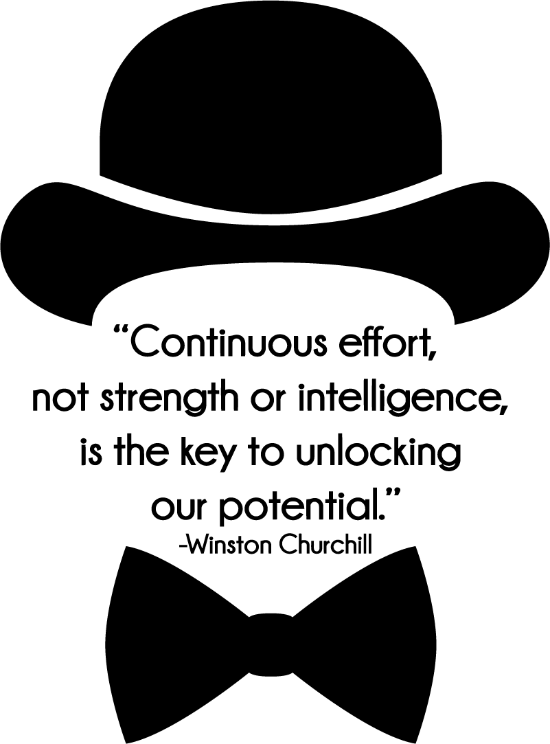 Winston Churchill Effort Living Room Wall Decor - TenStickers