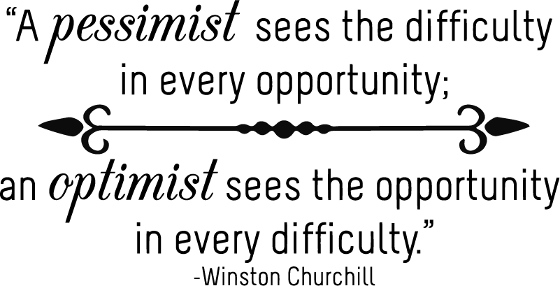 Winston Churchill Optimist Quote Sticker - TenStickers