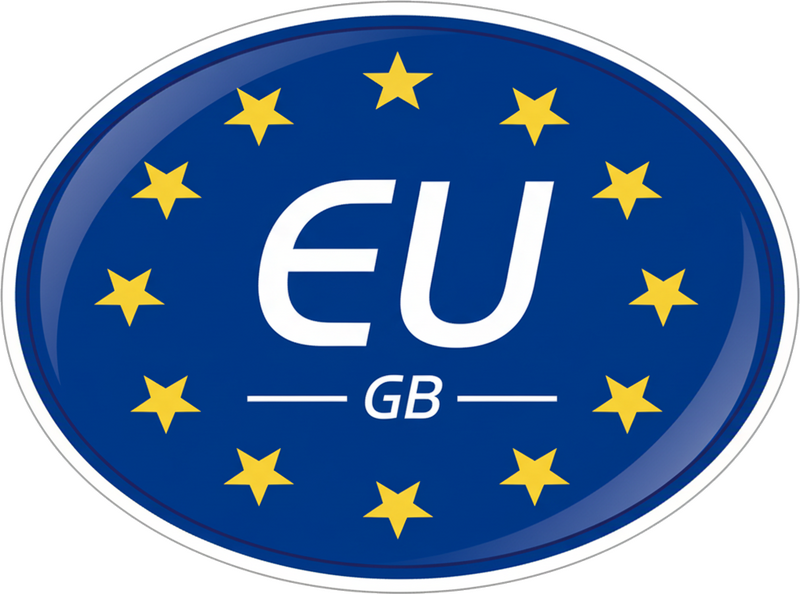 Nálepka na auto identifikácia národnosti cez hranice - Tenstickers