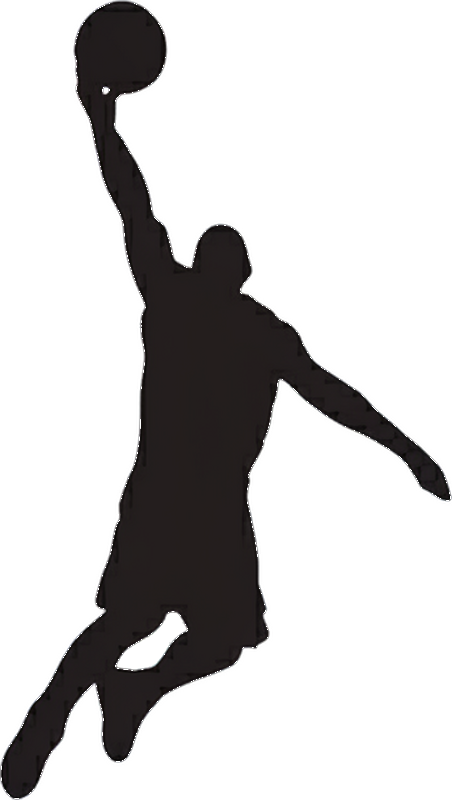 Sticker mural mouvement de basket professionnel - TenStickers