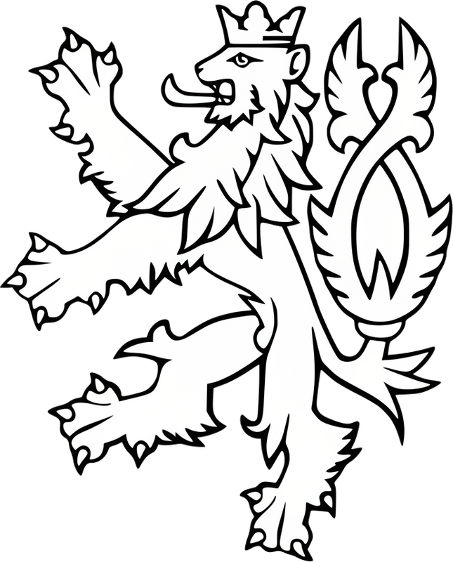 Car decal 2-tailed crowned lion - TenStickers