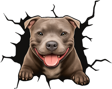 Autosticker lachende pitbull top - TenStickers