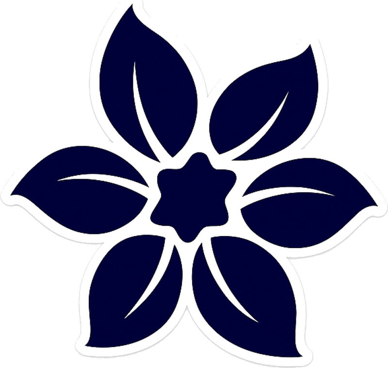 Sticker voiture fleur élégante en pleine floraison - TenStickers