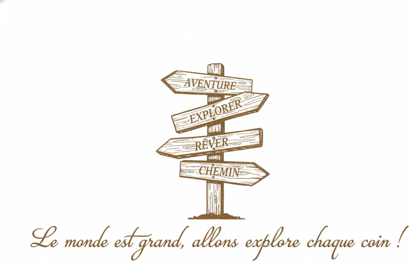 Adesivo murale segnale direzionale in legno - TenStickers